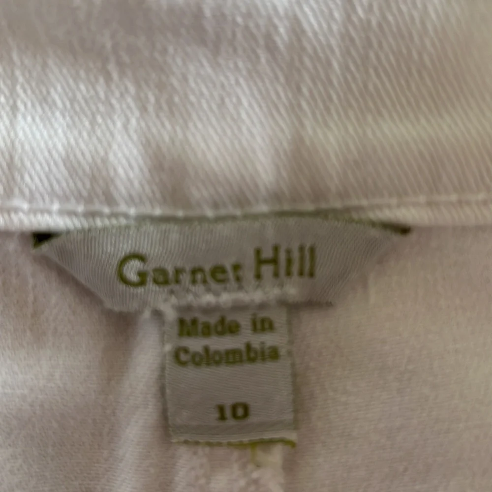 White denim slim skirt Garnet Hill women’s size 10 cotton with stretch - Picture 4 of 7